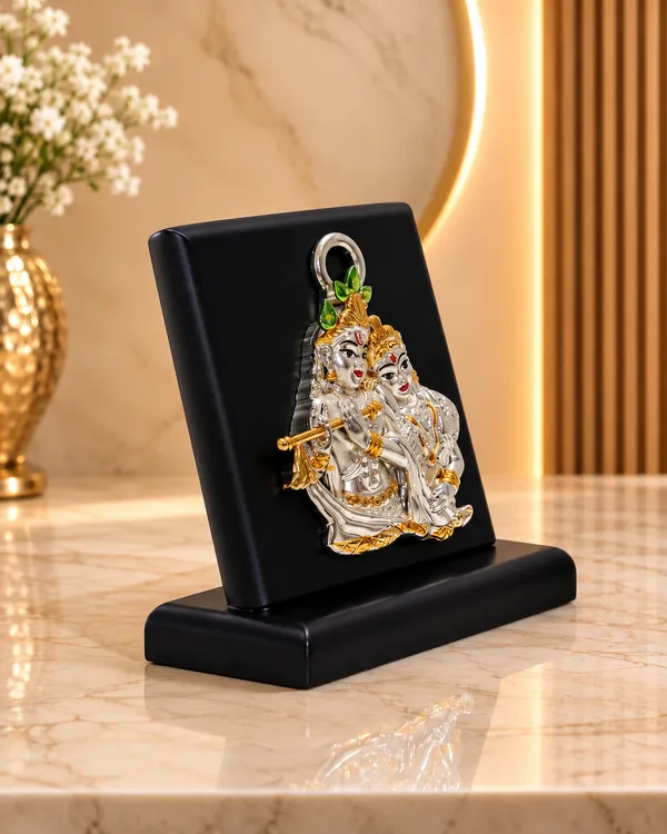 Gold_Silver_Plating_Wooden_Base_Resin_Idol_For_Home_Decor