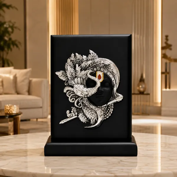 Silver_Plating_Wooden_Base_Resin_Idol_For_Home_Decor