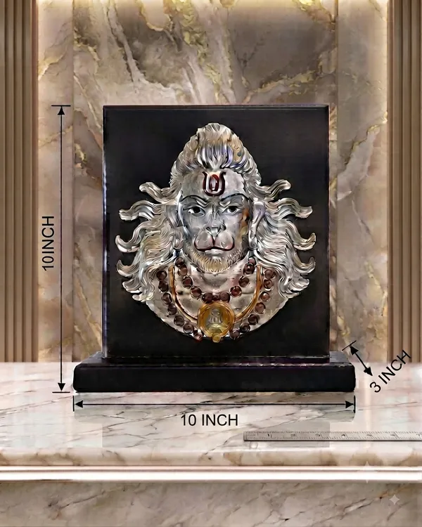 Black_Silver_Plating_Wooden_Base_Resin_Idol_For_Home_Decor