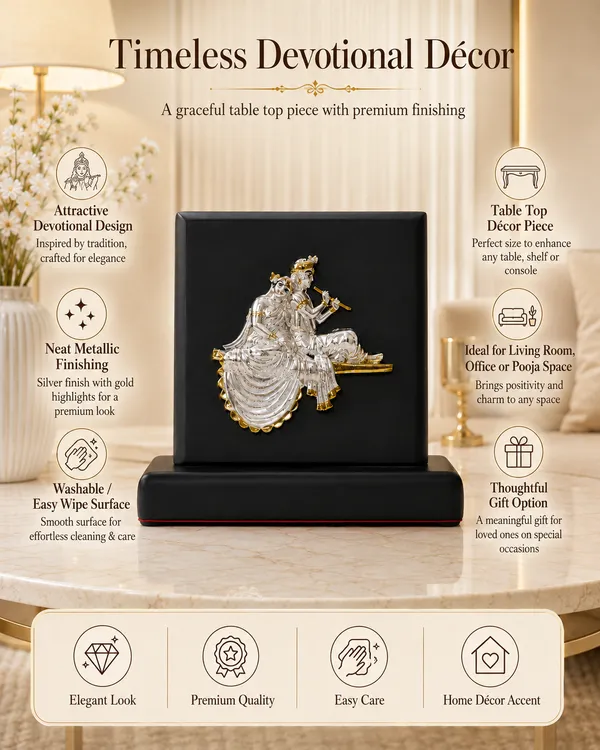 Gold_Silver_Plating_Wooden_Base_Resin_Idol_For_Home_Decor