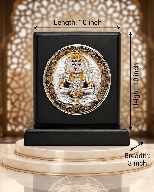 Gold_Silver_Plating_Wooden_Base_Resin_Idol_For_Home_Decor