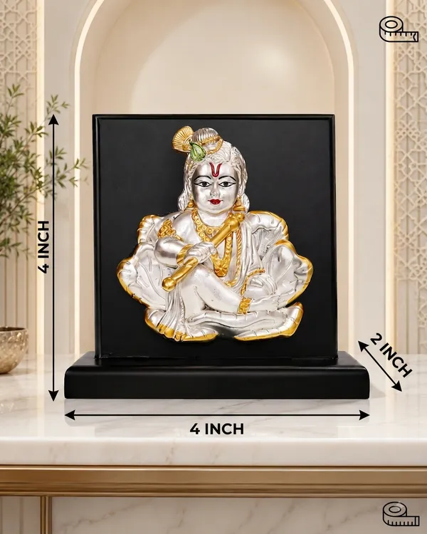 Gold_Silver_Plating_Wooden_Base_Resin_Idol_For_Home_Decor