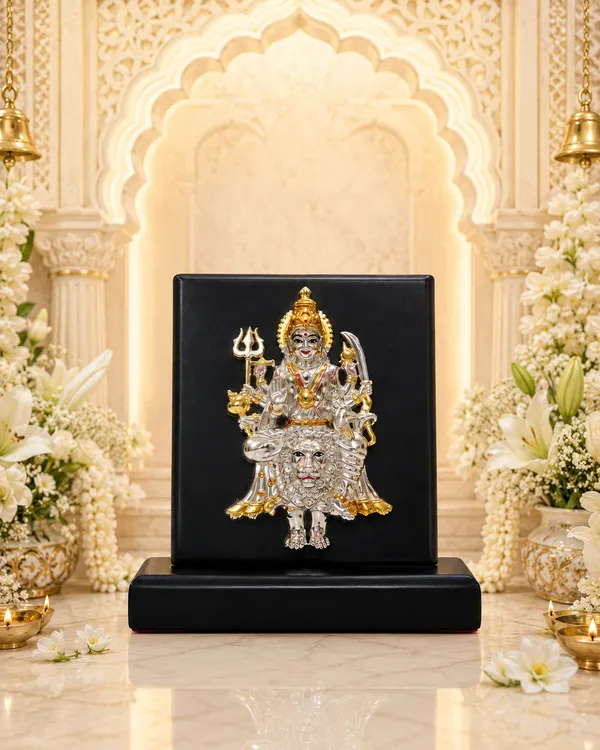 Gold_And_Black_Silver_Plating_Wooden_Base_Resin_Idol_For_Home_Decor