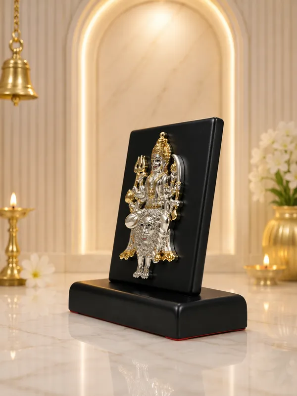 Gold_And_Black_Silver_Plating_Wooden_Base_Resin_Idol_For_Home_Decor