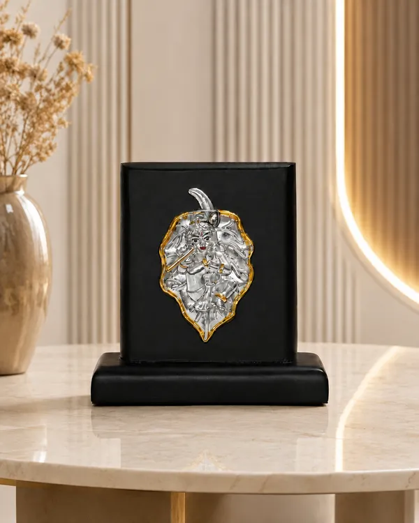 Gold_Silver_Plating_Wooden_Base_Resin_Idol_For_Home_Decor