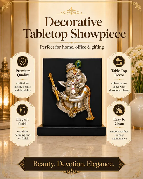 Gold_Silver_Plating_Wooden_Base_Resin_Idol_For_Home_Decor