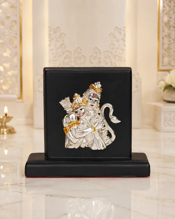 Gold_Silver_Plating_Wooden_Base_Resin_Idol_For_Home_Decor