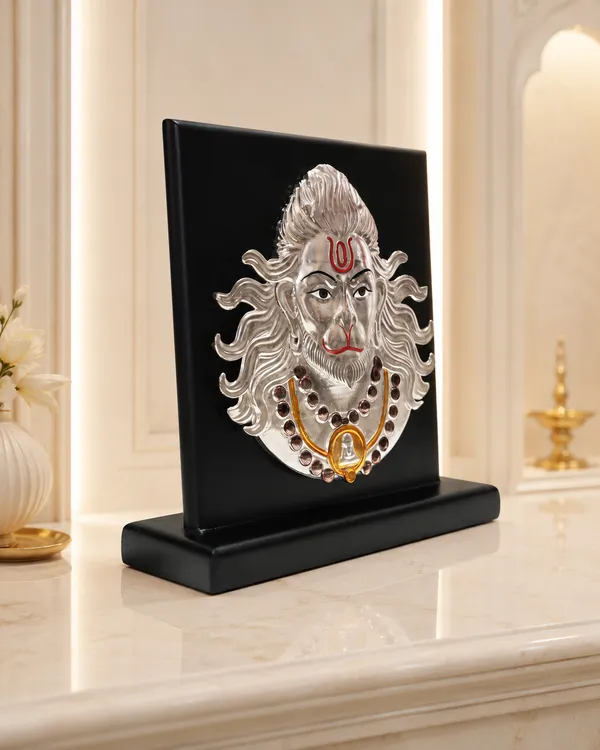 Silver_Silver_Plating_Wooden_Base_Resin_Idol_For_Home_Decor