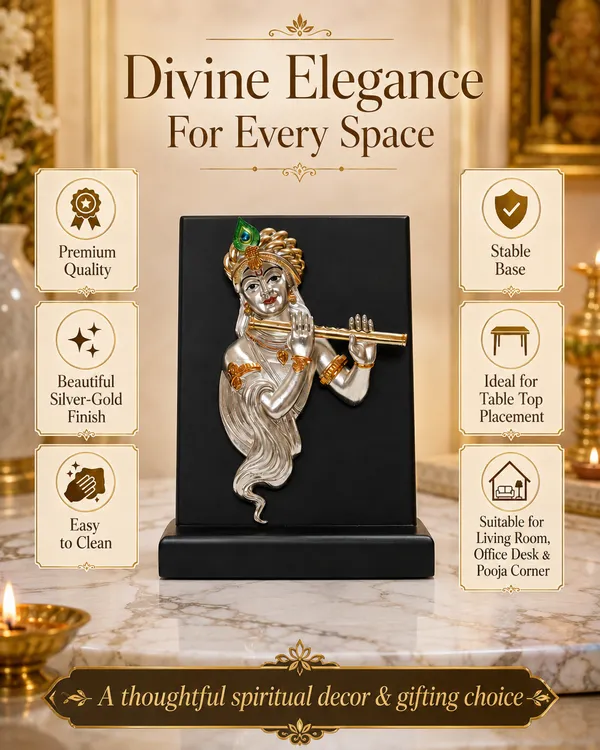 Gold_Silver_Plating_Wooden_Base_Resin_Idol_For_Home_Decor