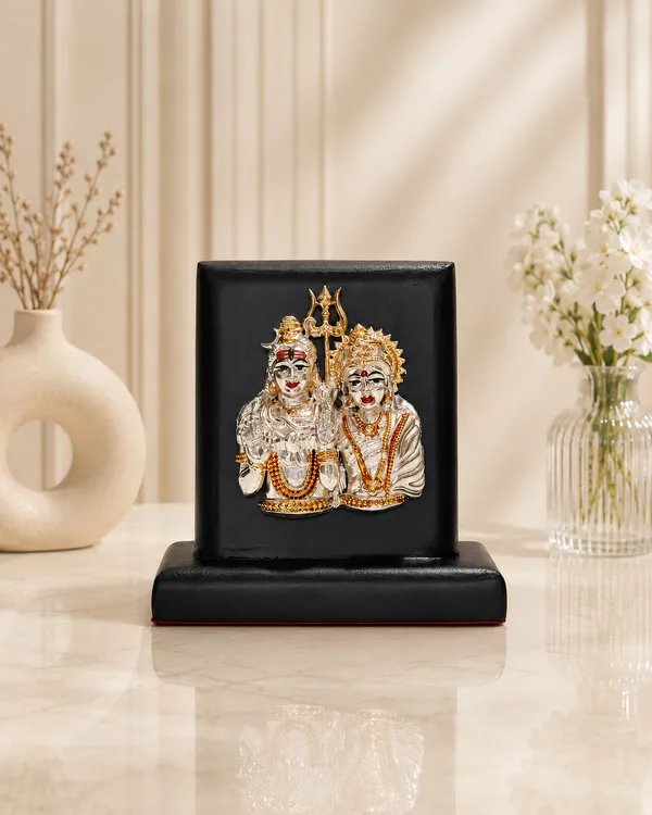 Gold_Silver_Plating_Wooden_Base_Resin_Idol_For_Home_Decor