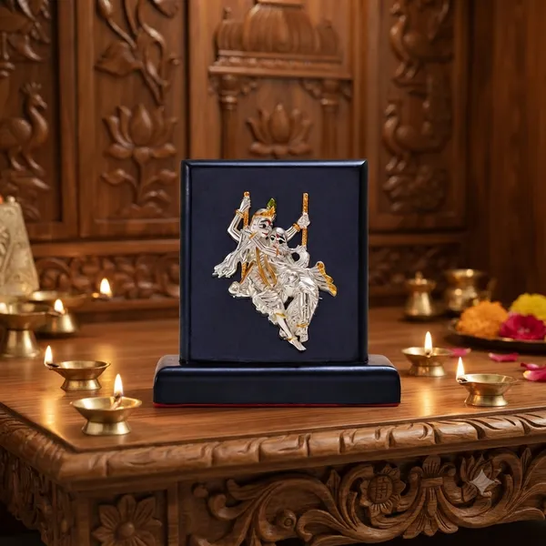 Gold_Silver_Plating_Wooden_Base_Resin_Idol_For_Home_Decor