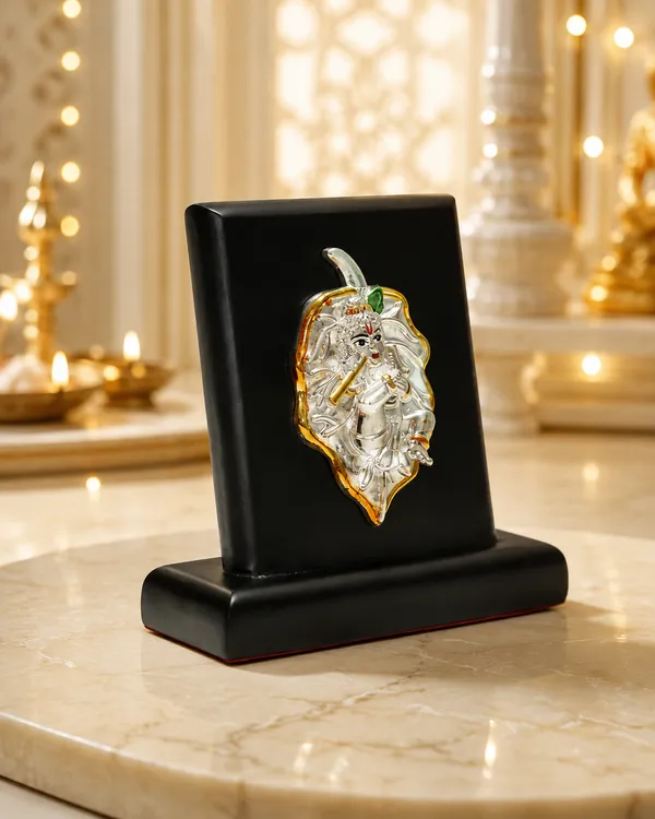 Gold_Silver_Plating_Wooden_Base_Resin_Idol_For_Home_Decor