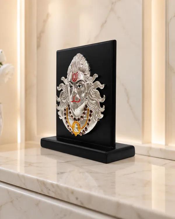 Silver_Silver_Plating_Wooden_Base_Resin_Idol_For_Home_Decor