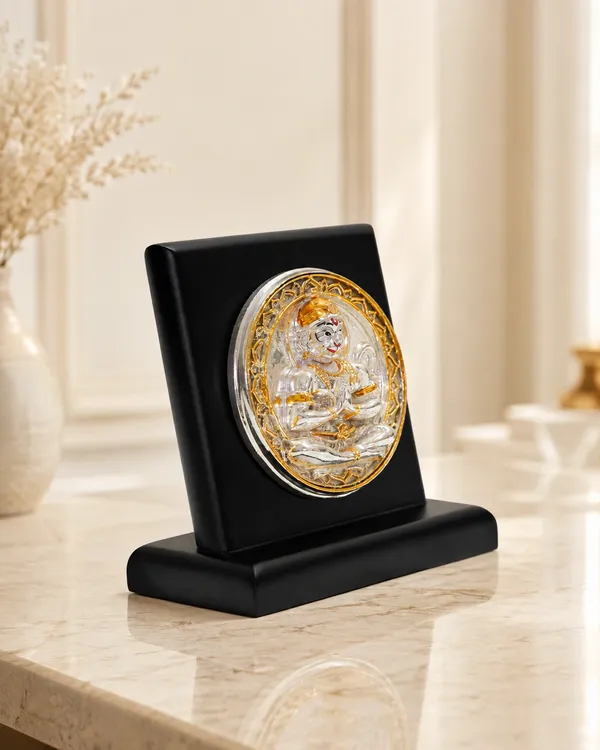 Gold_Silver_Plating_Wooden_Base_Resin_Idol_For_Home_Decor