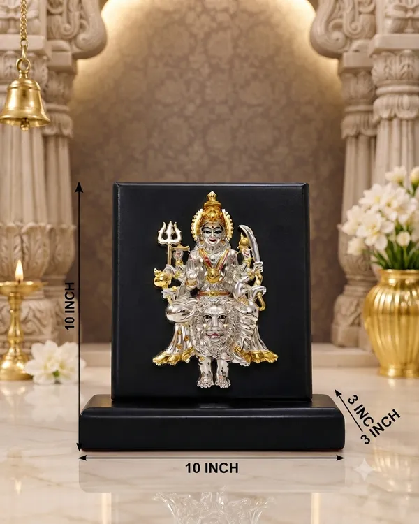Gold_And_Black_Silver_Plating_Wooden_Base_Resin_Idol_For_Home_Decor