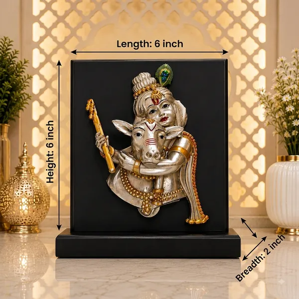 Gold_Silver_Plating_Wooden_Base_Resin_Idol_For_Home_Decor