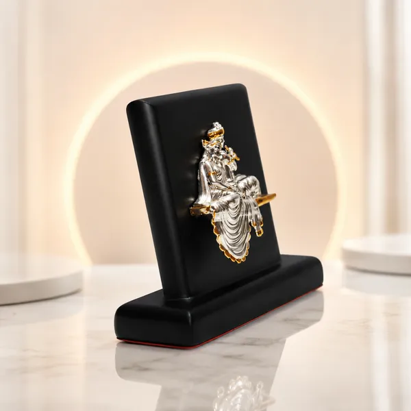 Gold_Silver_Plating_Wooden_Base_Resin_Idol_For_Home_Decor