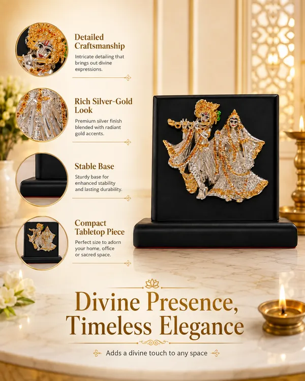 Gold_Silver_Plating_Wooden_Base_Resin_Idol_For_Home_Decor