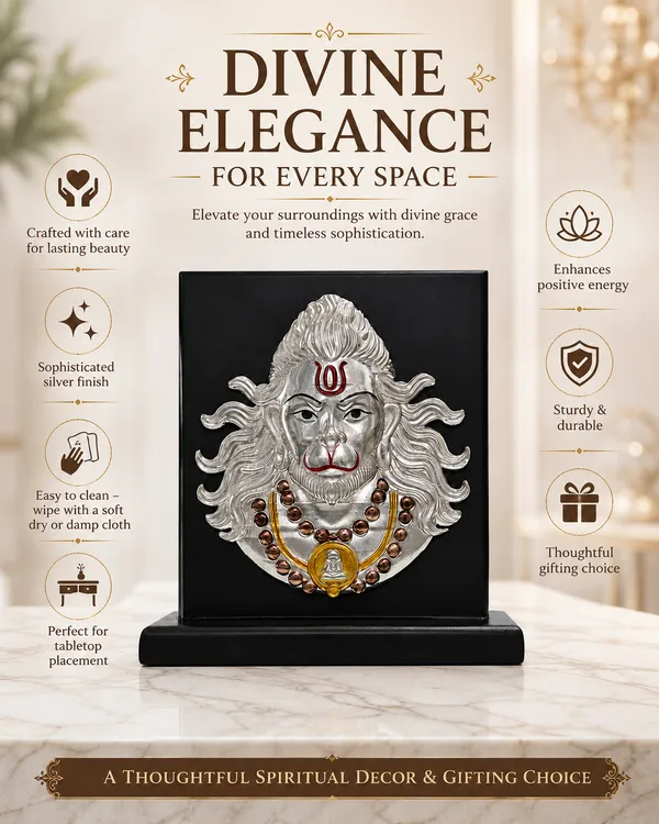 Black_Silver_Plating_Wooden_Base_Resin_Idol_For_Home_Decor