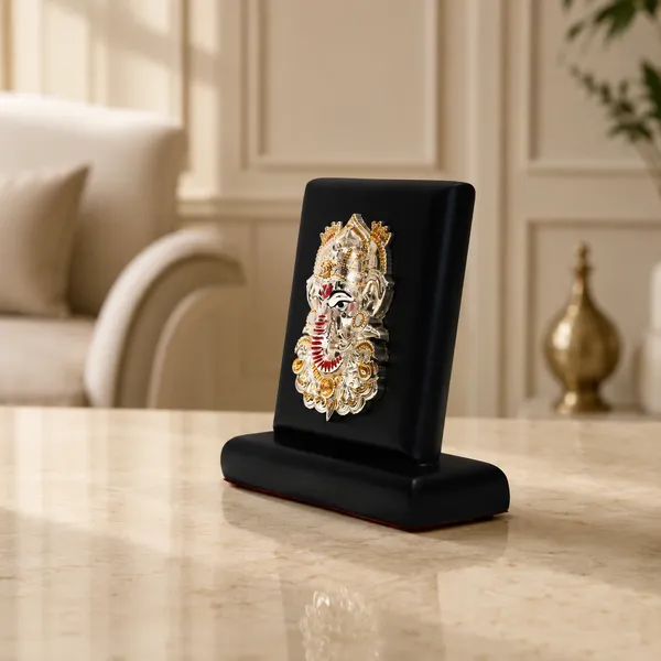 Black_Silver_Plating_Wooden_Base_Resin_Idol_For_Home_Decor