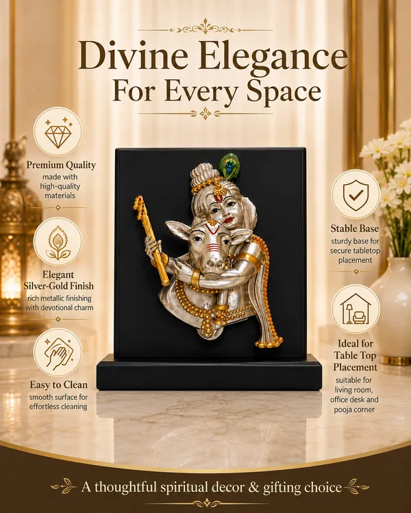 Gold_Silver_Plating_Wooden_Base_Resin_Idol_For_Home_Decor