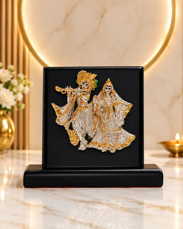 Gold_Silver_Plating_Wooden_Base_Resin_Idol_For_Home_Decor