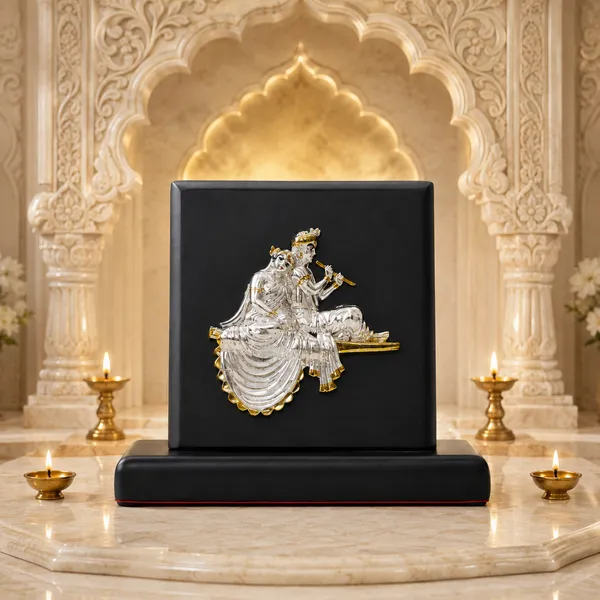Gold_Silver_Plating_Wooden_Base_Resin_Idol_For_Home_Decor