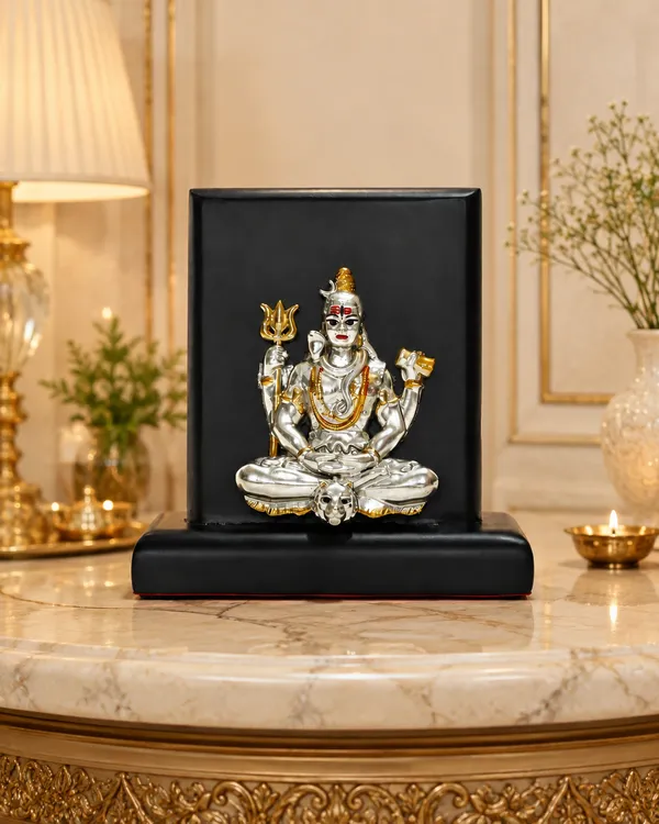Gold_Silver_Plating_Wooden_Base_Resin_Idol_For_Home_Decor