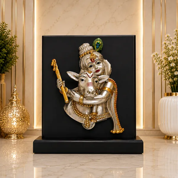 Gold_Silver_Plating_Wooden_Base_Resin_Idol_For_Home_Decor