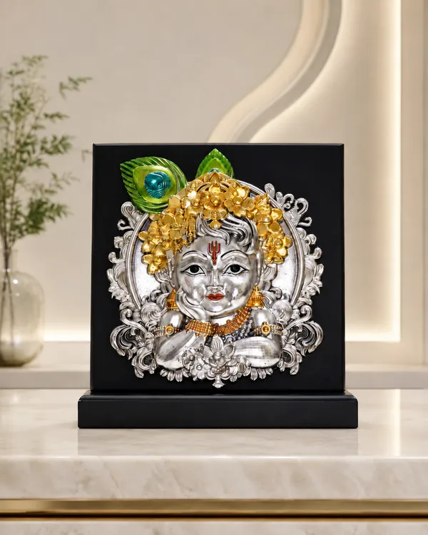 Gold_Silver_Plating_Wooden_Base_Resin_Idol_For_Home_Decor