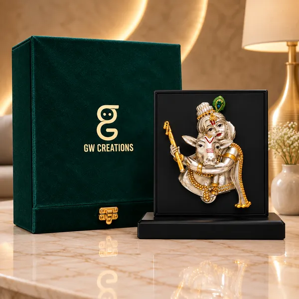 Gold_Silver_Plating_Wooden_Base_Resin_Idol_For_Home_Decor