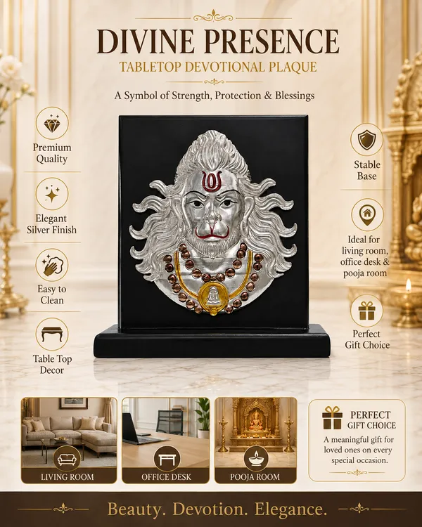 Silver_Silver_Plating_Wooden_Base_Resin_Idol_For_Home_Decor