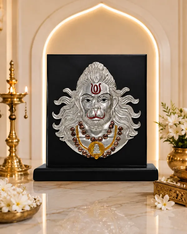 Black_Silver_Plating_Wooden_Base_Resin_Idol_For_Home_Decor