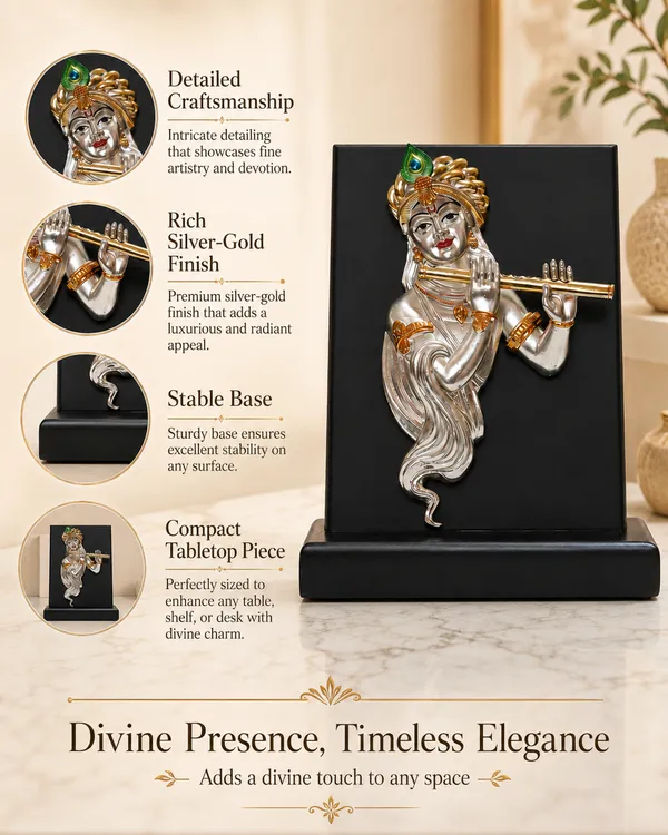 Gold_Silver_Plating_Wooden_Base_Resin_Idol_For_Home_Decor
