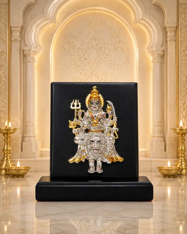 Gold_And_Black_Silver_Plating_Wooden_Base_Resin_Idol_For_Home_Decor