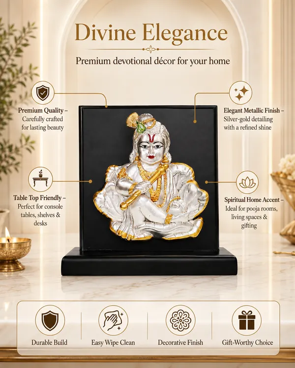 Gold_Silver_Plating_Wooden_Base_Resin_Idol_For_Home_Decor
