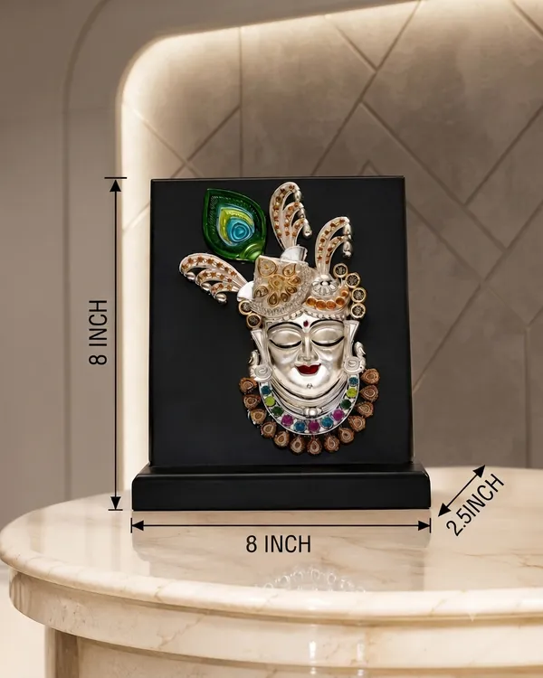 Silver_Silver_Plating_Wooden_Base_Resin_Idol_For_Home_Decor