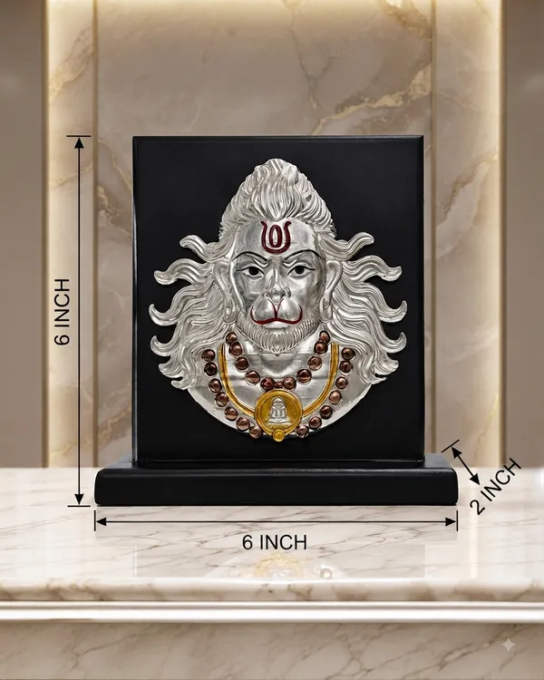 Black_Silver_Plating_Wooden_Base_Resin_Idol_For_Home_Decor