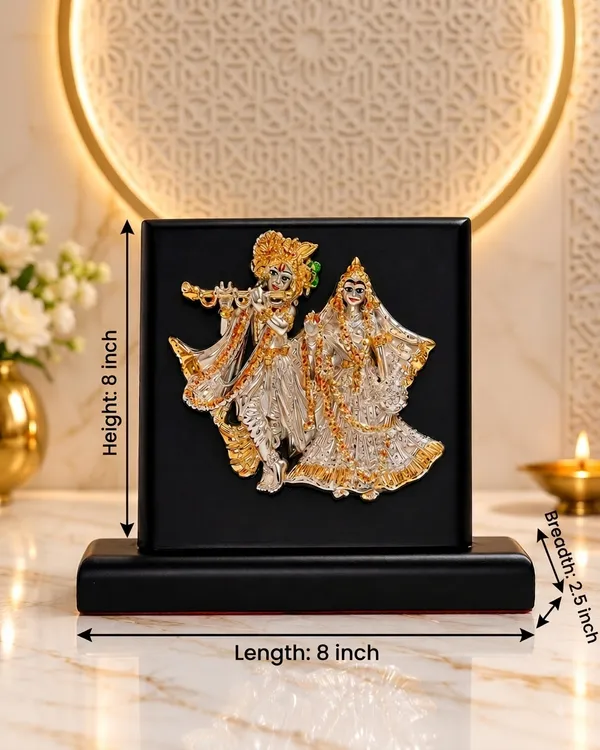 Gold_Silver_Plating_Wooden_Base_Resin_Idol_For_Home_Decor