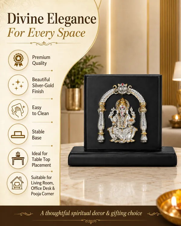 Gold_Silver_Plating_Wooden_Base_Resin_Idol_For_Home_Decor