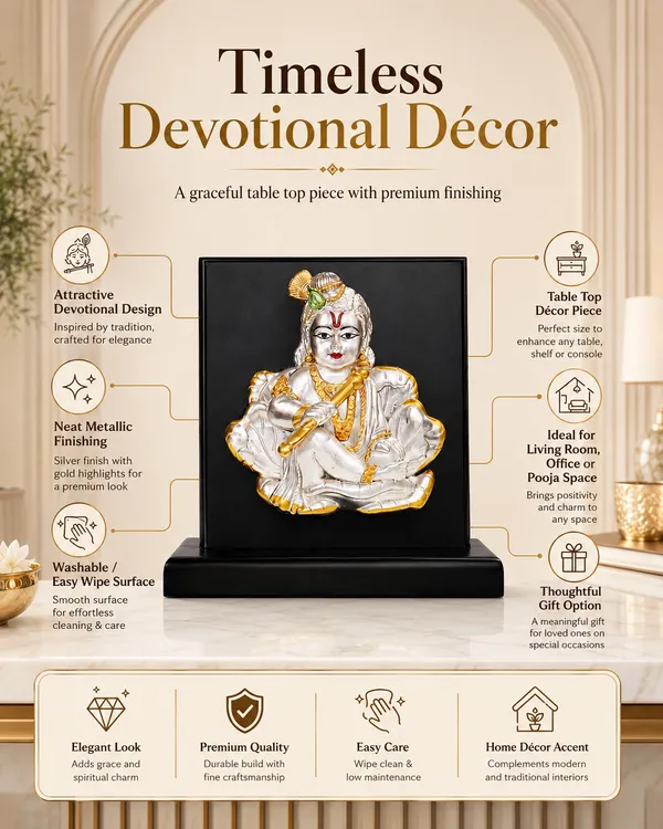 Gold_Silver_Plating_Wooden_Base_Resin_Idol_For_Home_Decor