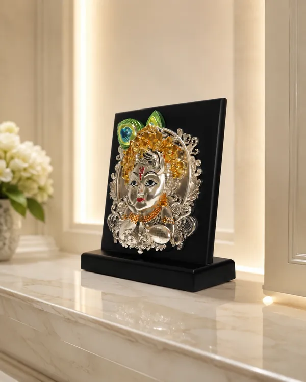 Gold_Silver_Plating_Wooden_Base_Resin_Idol_For_Home_Decor
