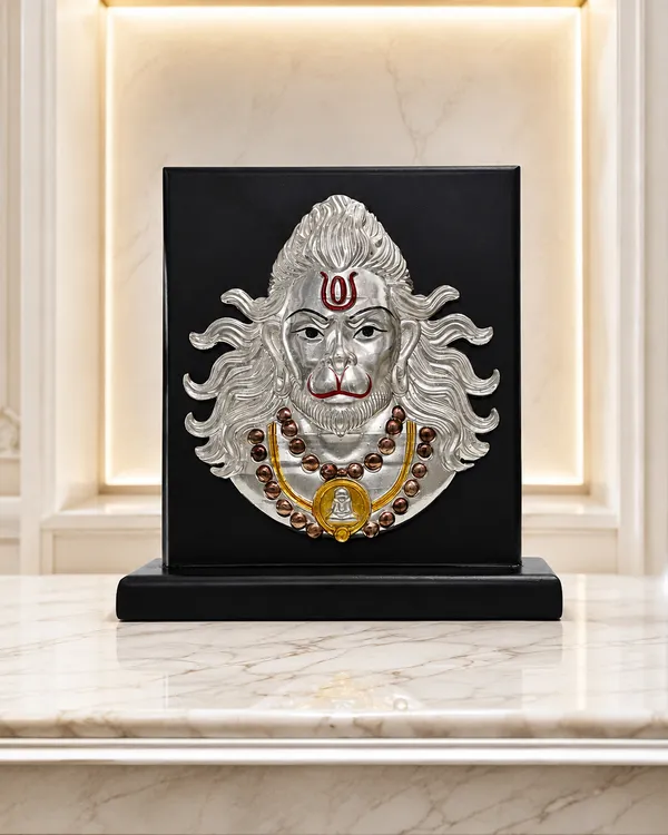 Silver_Silver_Plating_Wooden_Base_Resin_Idol_For_Home_Decor