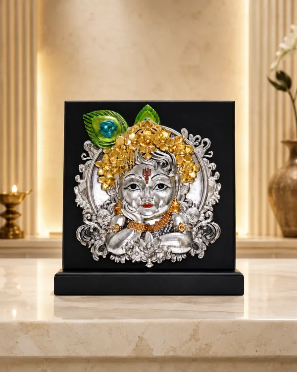 Gold_Silver_Plating_Wooden_Base_Resin_Idol_For_Home_Decor