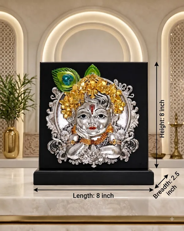 Gold_Silver_Plating_Wooden_Base_Resin_Idol_For_Home_Decor
