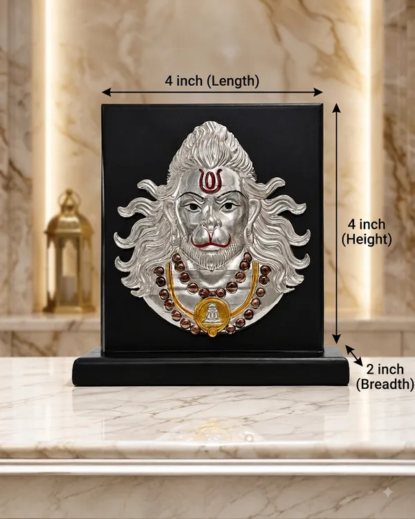 Silver_Silver_Plating_Wooden_Base_Resin_Idol_For_Home_Decor