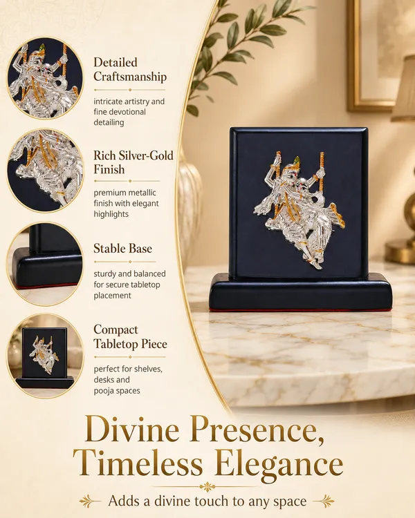 Gold_Silver_Plating_Wooden_Base_Resin_Idol_For_Home_Decor