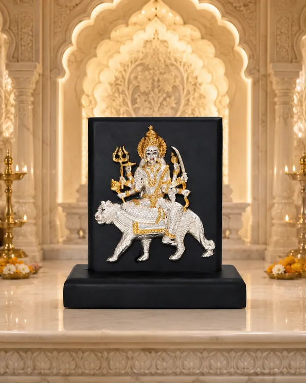 Gold_Silver_Plating_Wooden_Base_Resin_Idol_For_Home_Decor