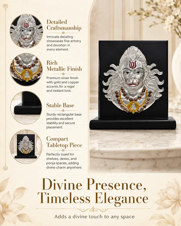 Black_Silver_Plating_Wooden_Base_Resin_Idol_For_Home_Decor