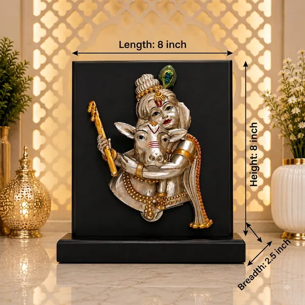 Gold_Silver_Plating_Wooden_Base_Resin_Idol_For_Home_Decor